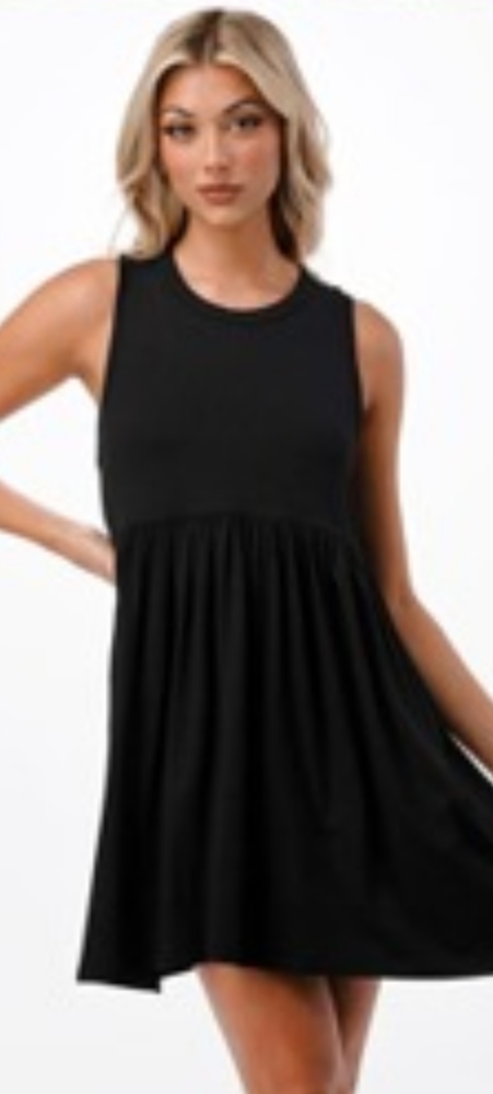 Heart & Hips tier tank midi Dress Black